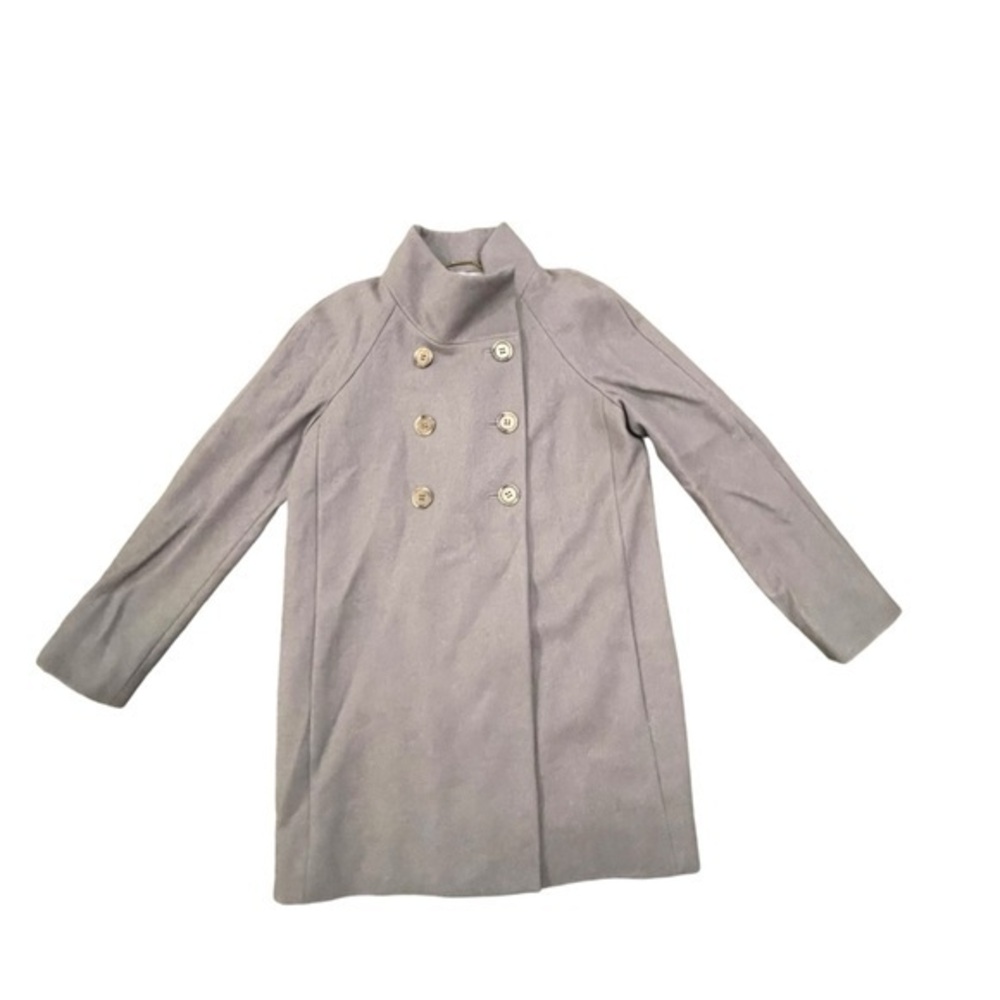 J Crew Jacket Peacoat Women’s Double Breasted Wool Coat Classic Gray Preppy Sz 2 - Picture 1 of 14